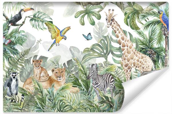 Papier Peint ANIMAUX Plantes Nature 315 x 210 x 210 cm