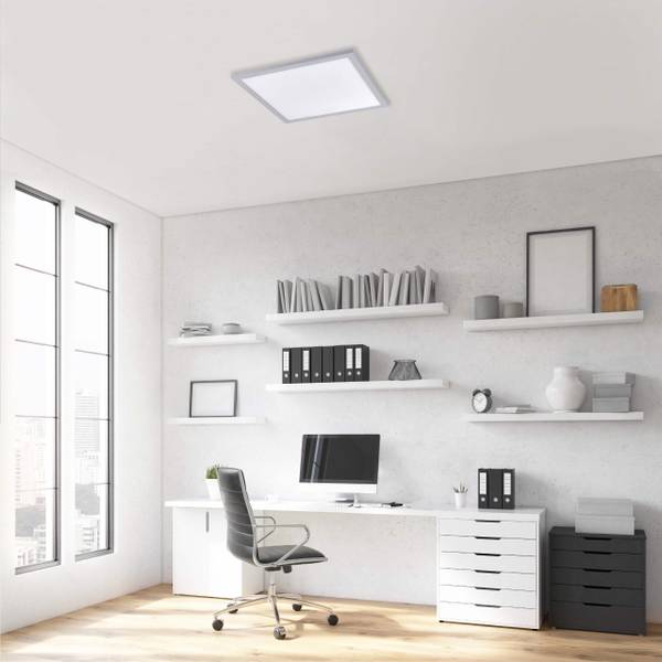 LED Panel Deckenlampe 45x45cm Weiß - Metall - Kunststoff - 45 x 7 x 45 cm