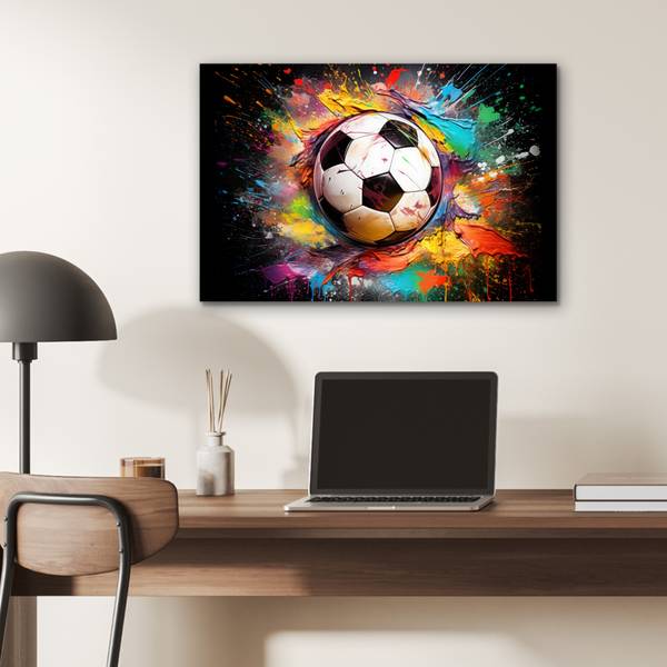 METALLBILD Fußball 60 x 40 cm