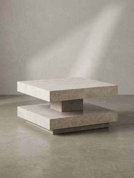 Couchtisch ROMSDAL mit Stauraum Beige