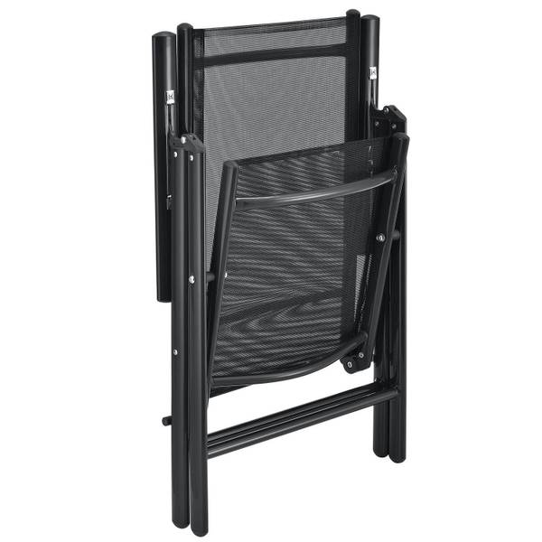 Gartengarnitur Milano 7-teilig Dunkelgrau - 150 x 75 x 90 cm