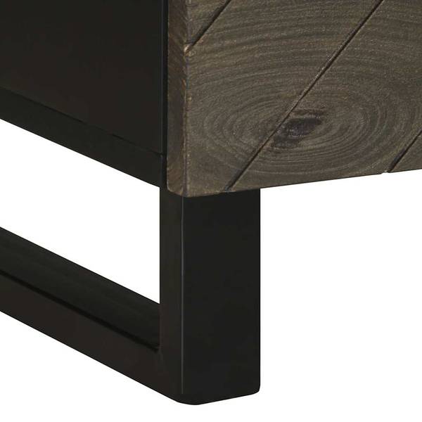 Nachttisch X3761 Schwarz - Massivholz - 33 x 46 x 40 cm