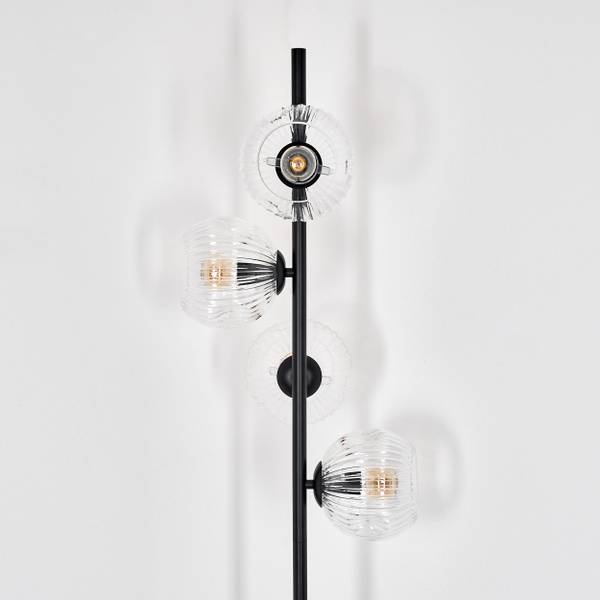 Stehlampe Cesaro Aluminium - Klarglas - 31 x 160 x 69 cm