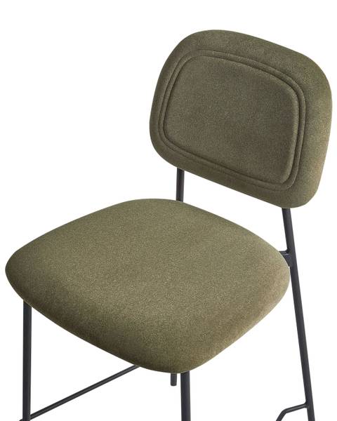 Tabouret de bar DUETTE Noir - Vert - Vert olive