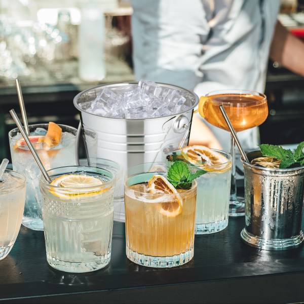 Sektkühler Edelstahl Silber - Metall - 20 x 16 x 18 cm