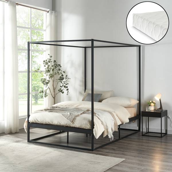 Himmelbett Kristianstad mit Matratze Liegefläche Breite: 120 cm