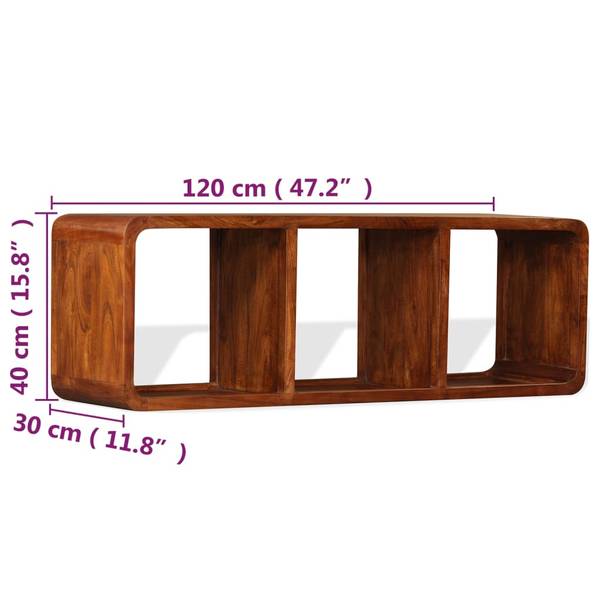 TV-Möbel 244680 Braun - Akazie - 120 x 40 x 30 cm