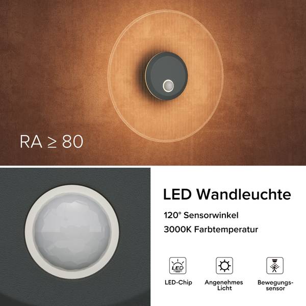 Außenwandleuchten Luna Anthrazit