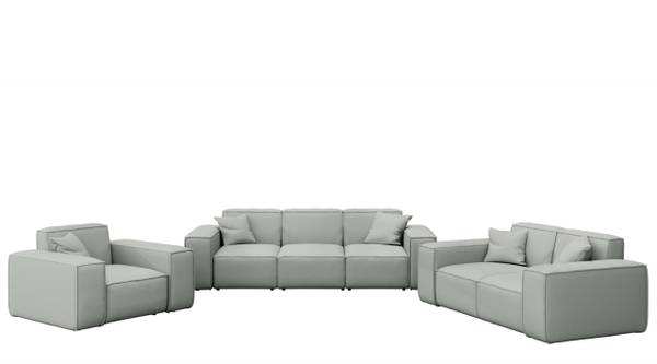 Salon de jardin 3+2+1 Malibu Gris lumineux