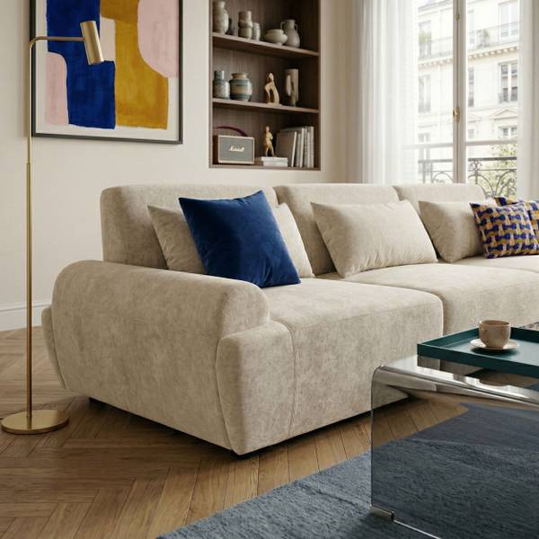 3-Sitzer-Sofa Callisto Cremeweiß
