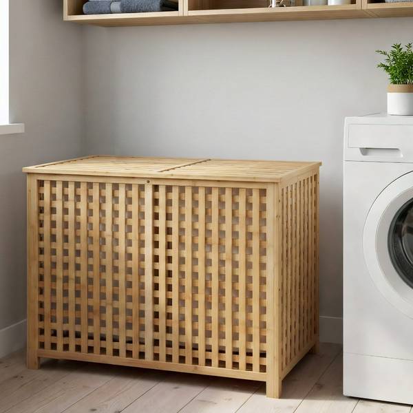 Wäschebox Dorothea Braun - Holzwerkstoff - 88 x 68 x 46 cm