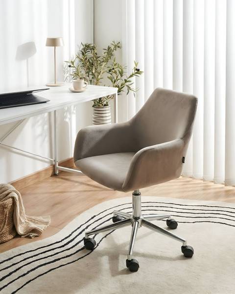 Bürostuhl WELLSTON Beige - Schwarz - Silber - Taupe