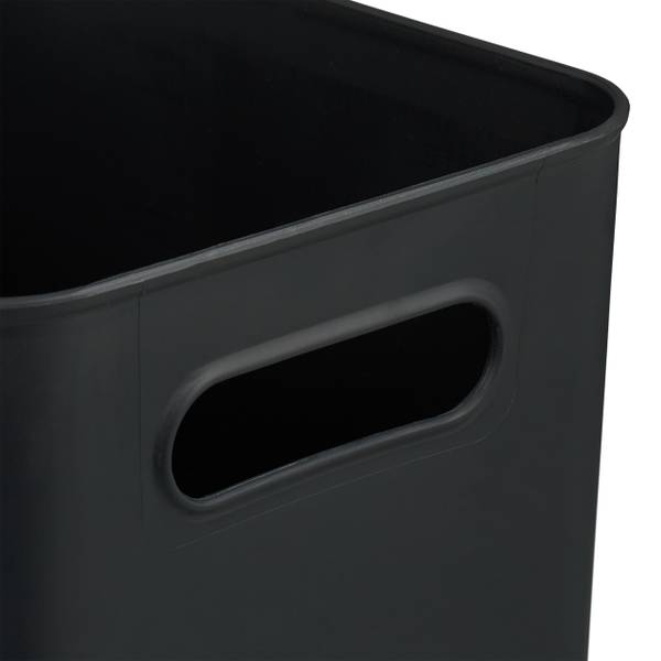 Aufbewahrungsbox mit Deckel 2er Set Schwarz - Hellbraun