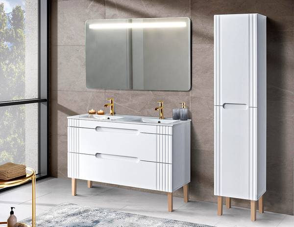 Schrank unter waschbecken FIJI CUW120 2D Weiß - Melamin - 120 x 62 x 46 cm