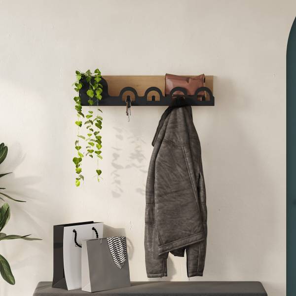 Garderobenständer LIORA HANGER Braun - Holzwerkstoff - 14 x 14 x 63 cm