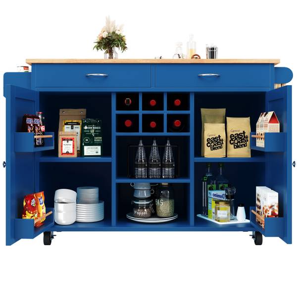 Keukeneiland  Hestia Ⅰ blauw - hout