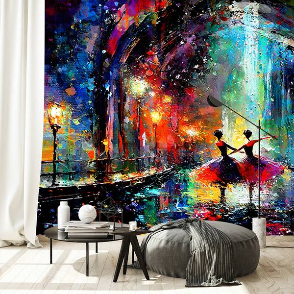 Fotobehang ballerina's muziek dans 100 x 70 cm