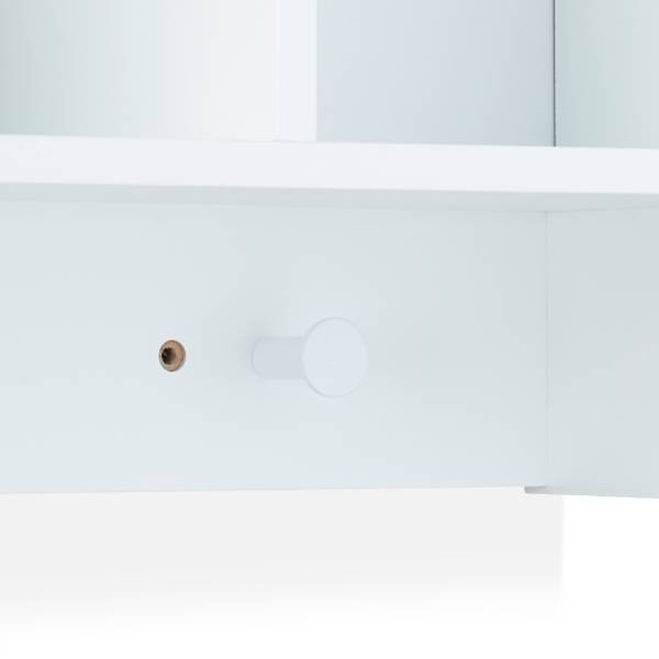 Boekenrek kind voor wand 5 vakken wit - plaatmateriaal op houtbasis - 52 x 60 x 18 cm