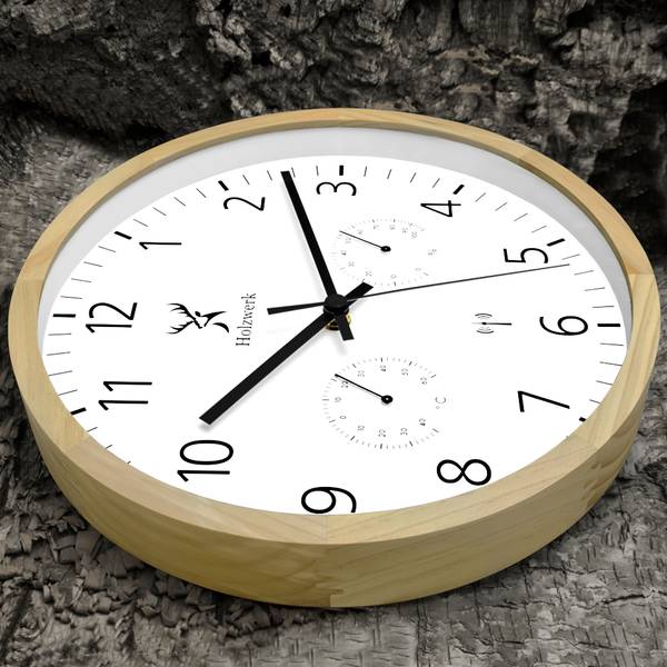 Funk-Wanduhr MEERSBURG Beige - Weiß