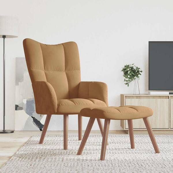 Relaxsessel mit Hocker 3011641-2 Braun