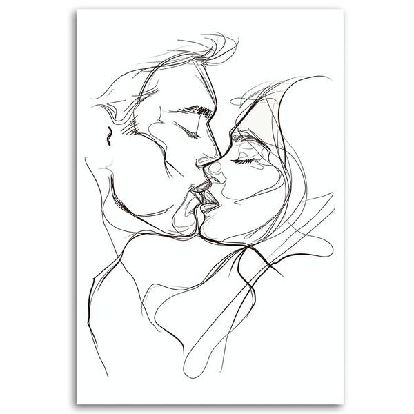 Wandbild kuss 40 x 60 cm
