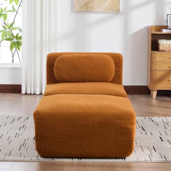 Modulares Sofa Mir-Edg Braun - Textil - 79 x 71 x 177 cm