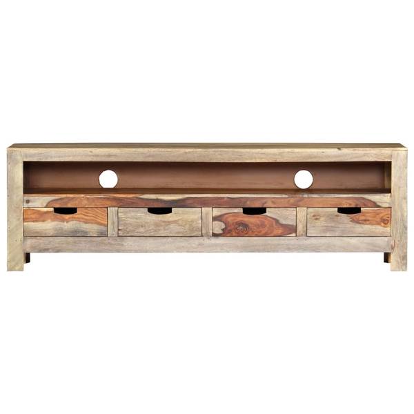 TV-Schrank D852 Braun - Massivholz - 30 x 40 x 130 cm