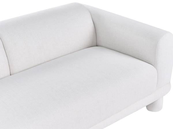 3-Sitzer Sofa PORI Cremeweiß - Weiß