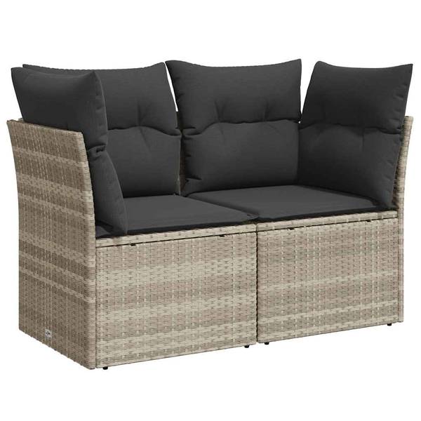 Gartensofa 3041946-4 (2-teilig) Hellgrau