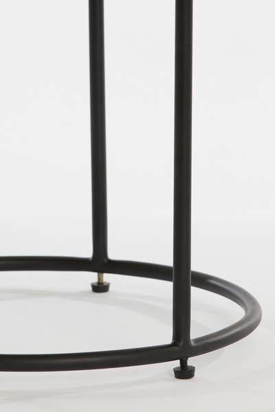 Beistelltisch JAIRO 2er Set Braun - Kunstleder - 53 x 46 x 53 cm