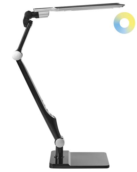 Bureaulamp PEGASI zwart - zilver