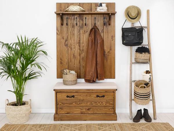 Porte-manteau Rustyk Marron - Pin - 100 x 128 x 20 cm