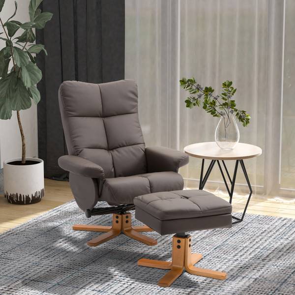 Relaxsessel mit Hocker 833-359 Braun