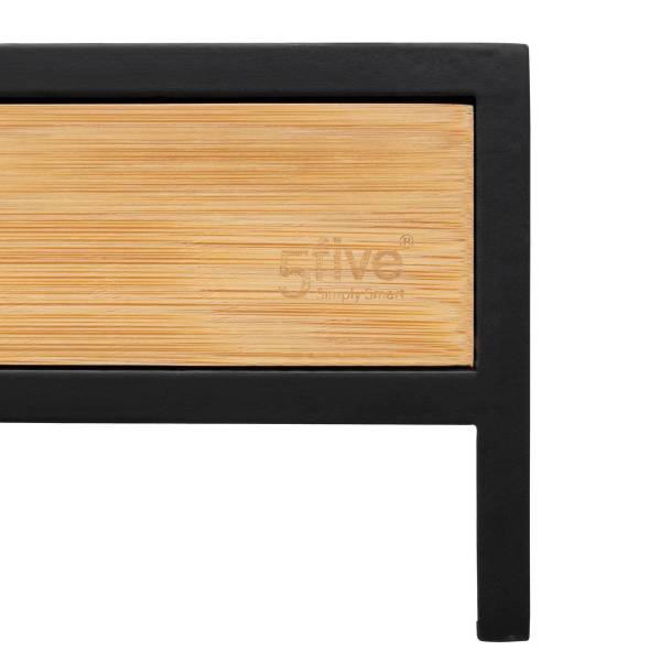 Support écran ordinateur BAVA Noir - Bois manufacturé - 47 x 10 x 25 cm