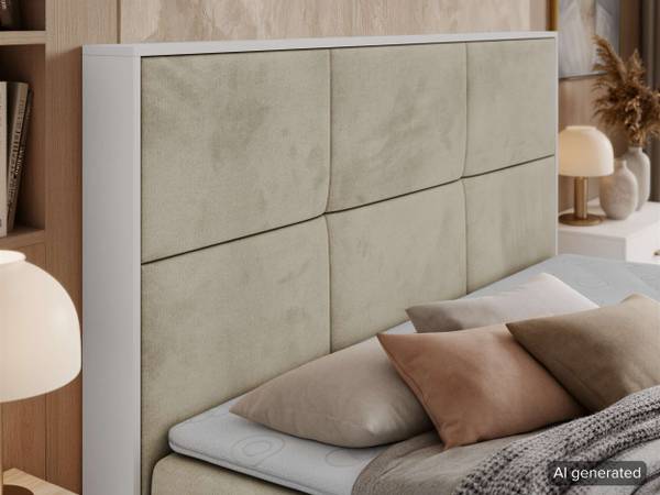 Boxbett DELVIT DUO Beige - Breite: 144 cm - H3