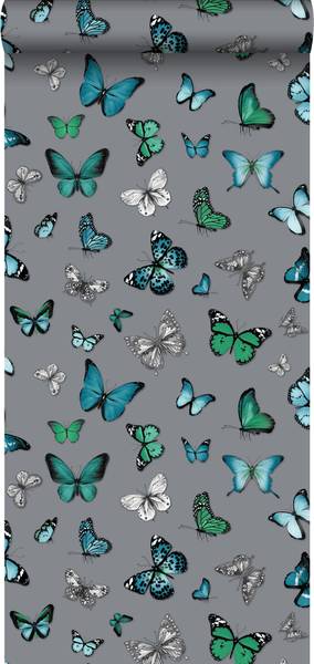 papier peint papillons 7106 Gris