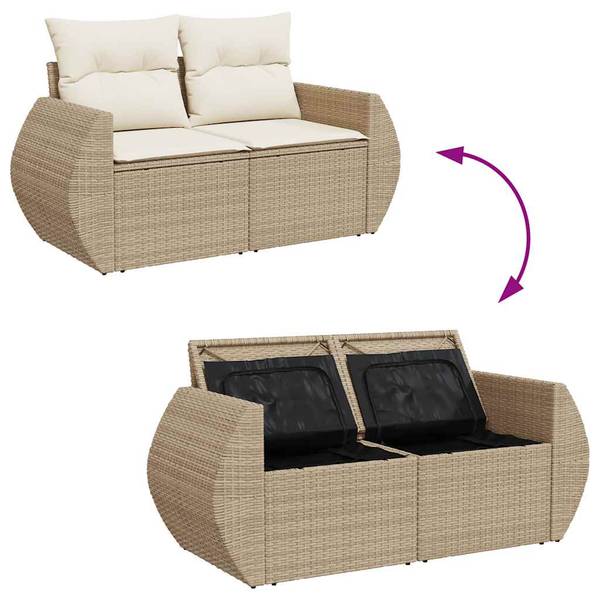 Garten-Lounge-Set 3036451-5 (5-teilig) Beige - Creme