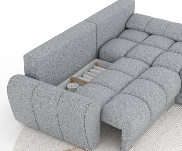 Ecksofa Peebles Grau
