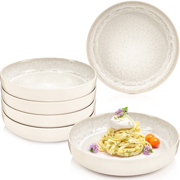 Pastaschalen Set Key West - 6 teilig Beige - Stein - 23 x 5 x 23 cm