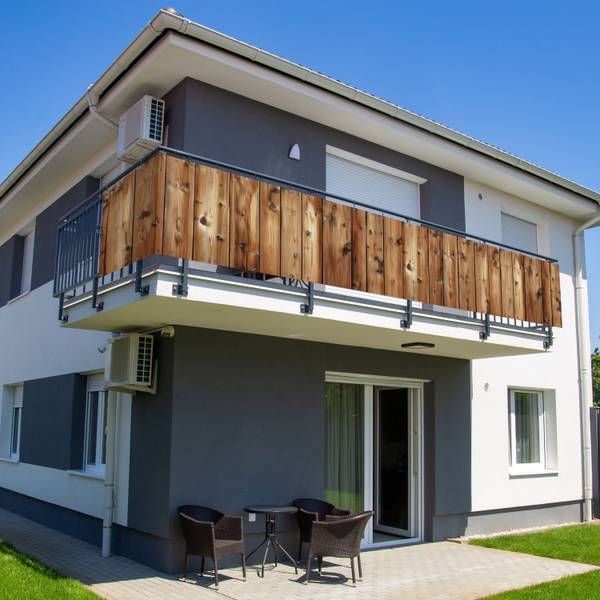 BALKON-SICHTSCHUTZ Holzpaneele 500 x 90 cm