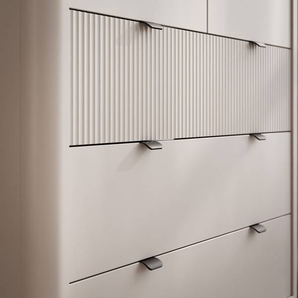 Kleiderschrank NAVANI Beige - Steingrau