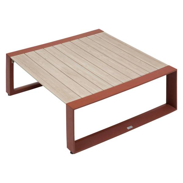 Garten-Couchtisch ALLURE Braun - Metall - 97 x 36 x 97 cm