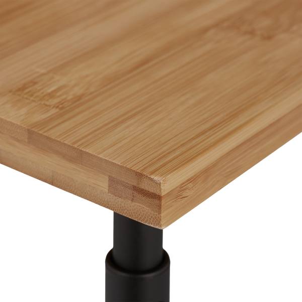 Höhenverstellbarer Monitorständer Schwarz - Braun - Holzverbundwerkstoff - 42 x 16 x 27 cm
