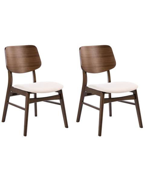 Stuhl MAYER 2-tlg Braun - Weiß - Textil - 50 x 80 x 59 cm