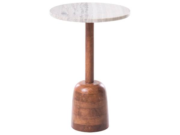 Beistelltisch HARTWELL Beige - Braun - Massivholz - 36 x 54 x 36 cm