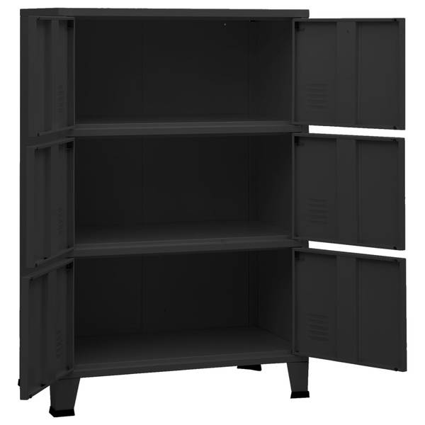 Aufbewahrungsschrank 3000144 Schwarz - Höhe: 115 cm
