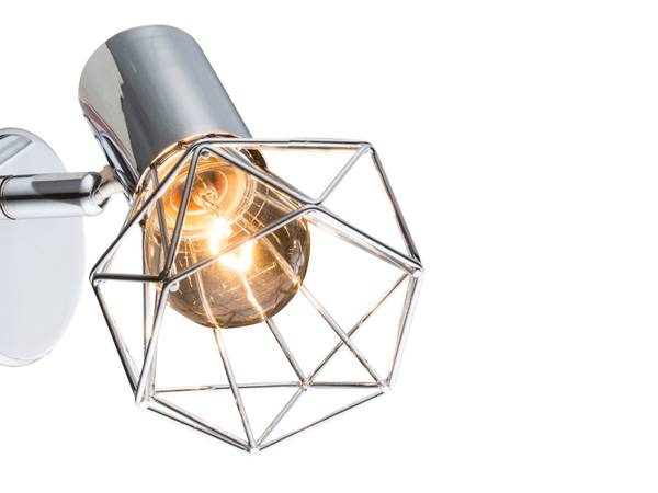 LED Wandstrahler Industrial Silber Silber - Metall - 10 x 13 x 15 cm