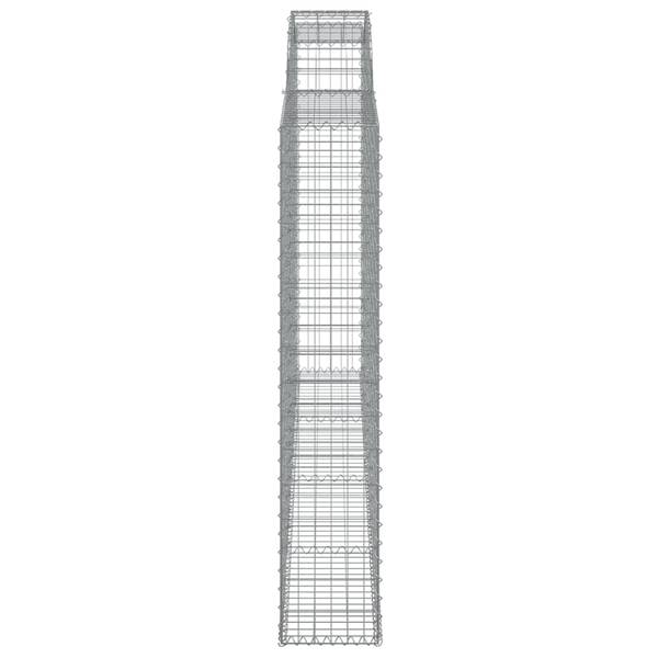 Gabione mit Hochbogen XT8088 Silber - Holz teilmassiv - 30 x 160 x 300 cm