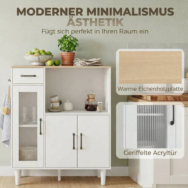 Opvouwbare eettafel 83A-501V90WT wit - plaatmateriaal op houtbasis - 85 x 73 x 169 cm