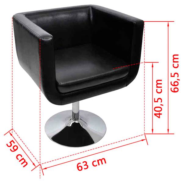 Fauteuils 3003804-1 Set van 2 zwart